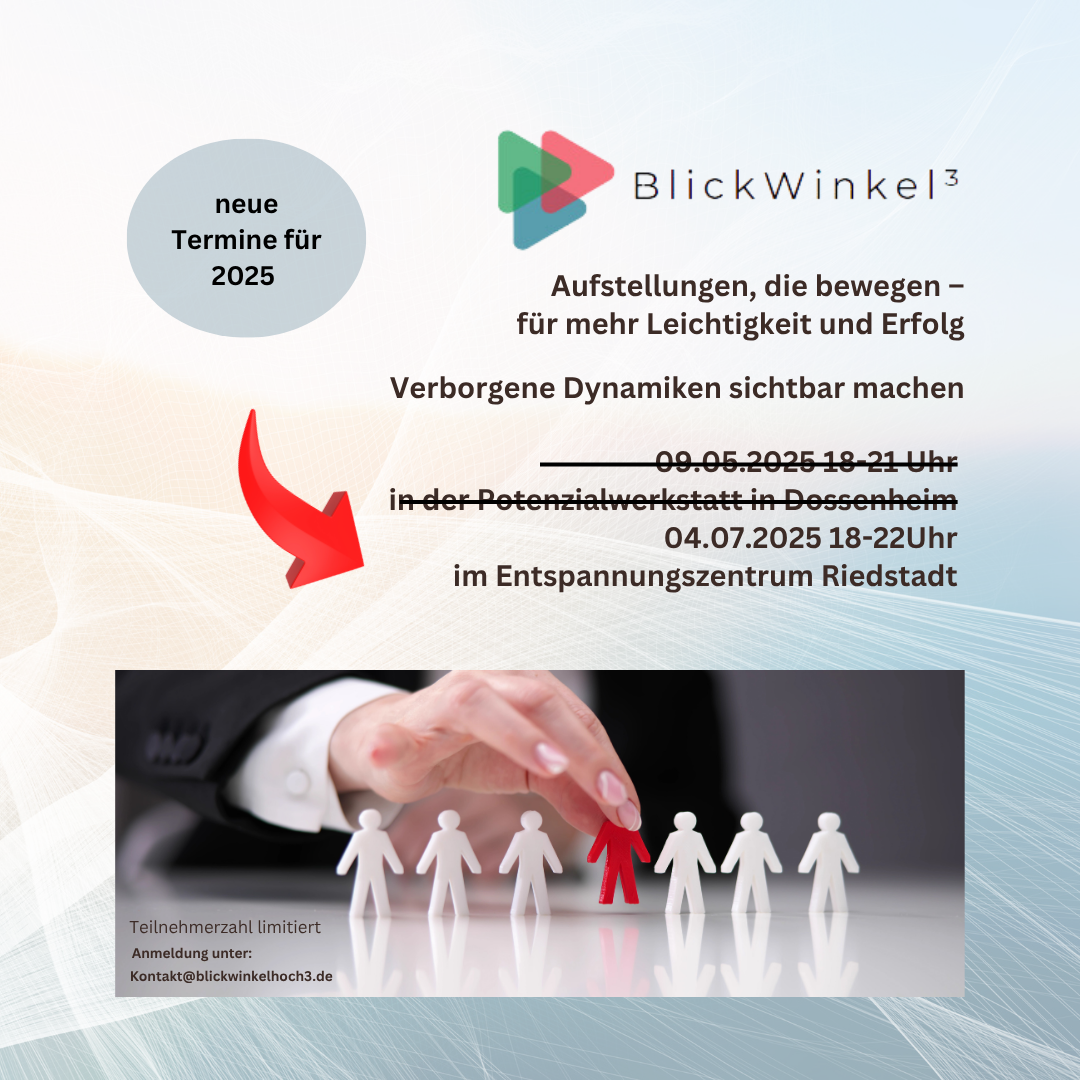 Systemischer Aufstellungsabend am 04. Juli 2025 in Riedstadt